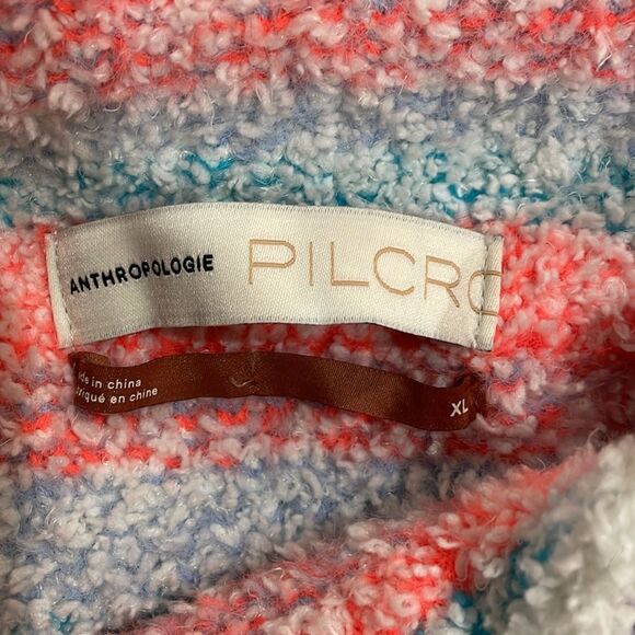 Anthropologie Pilcro Selene Fair Isle Chenille White Pastel Sweater - XL - Picture 9 of 13